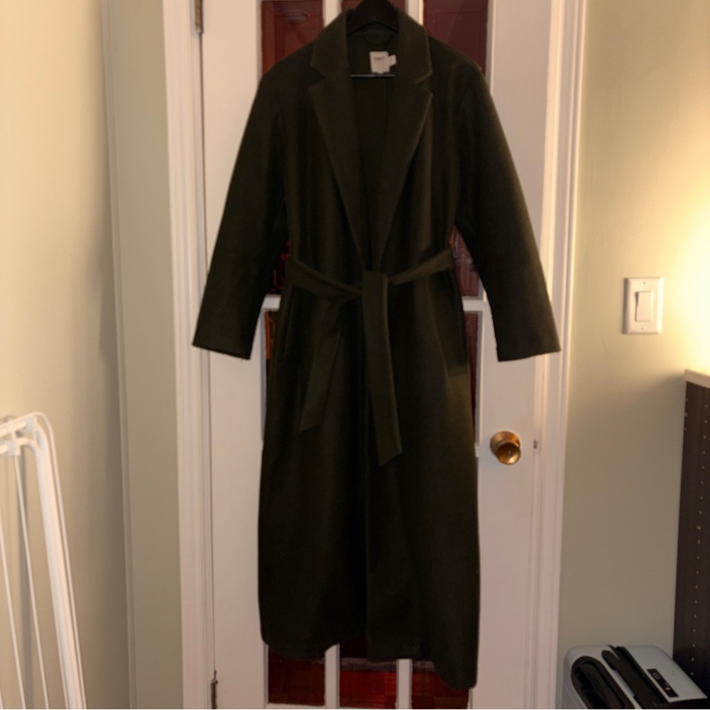 Only Olive Green Wool Coat